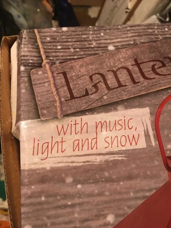 Lanterna de natal XXL Papai Noel: neve, sonora, luminosa - novo – photo 4